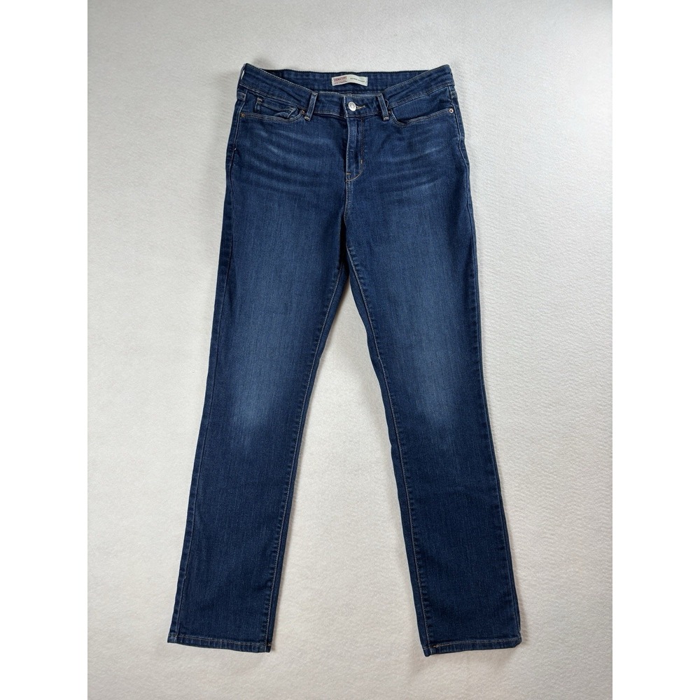 Levi's Signature Mid-Rise Straight Women's Blue Jeans Dark Wash Size 8  29X32